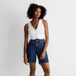 Madewell Bermuda Jean Shorts Deardoff Wash Size 24